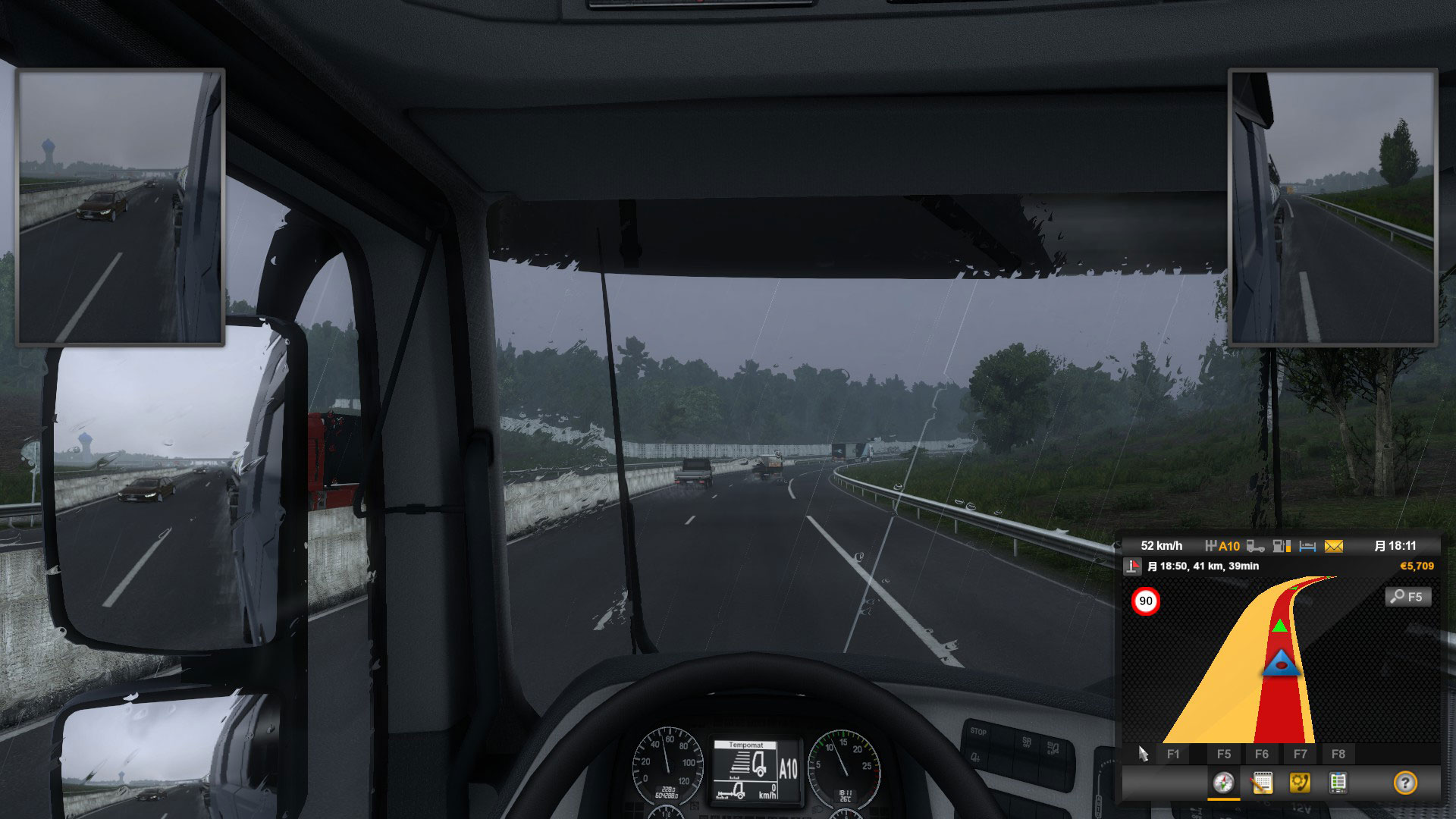 ETS2雨の日の運転